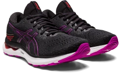 Asics Women’s Gel-Nimbus 24 (004 - Black/Orchid) -Swiftwick Shop 1012B201 004 SB FR GLB 2430x1500