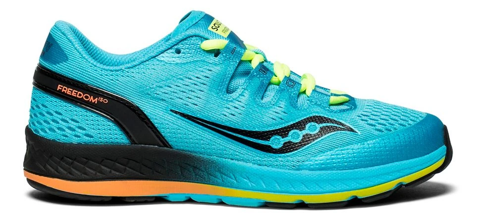 Saucony Kid's Freedom Iso (Blue/Black/Citron) 3 Saucony Kid's Freedom Iso (Blue/Black/Citron)