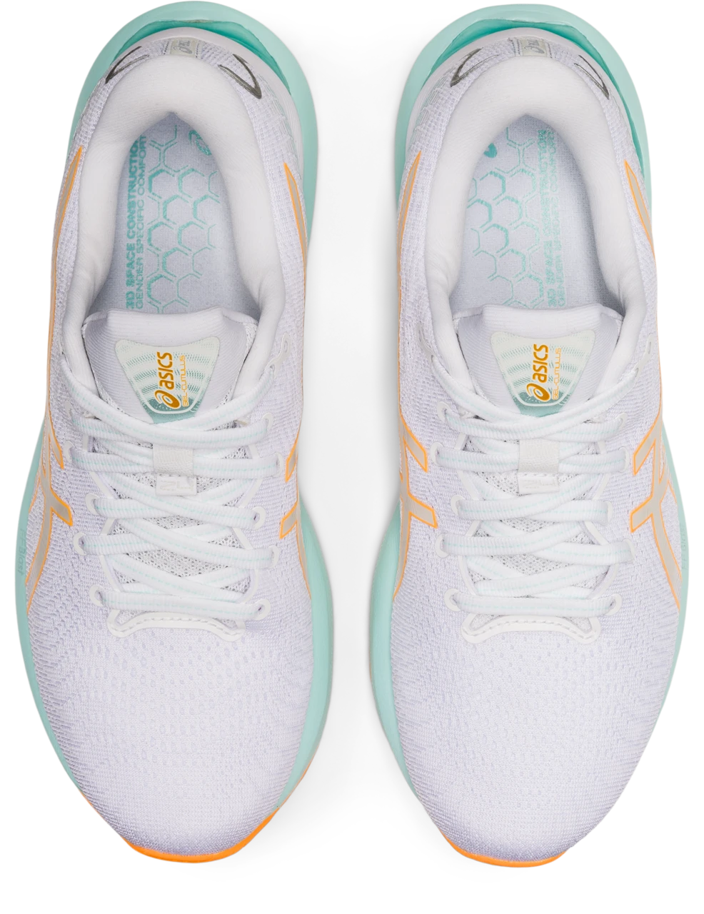Asics Women's Gel-Cumulus 24 (100 - White/Orange Pop) 6 Asics Women's Gel-Cumulus 24 (100 - White/Orange Pop) - Image 4