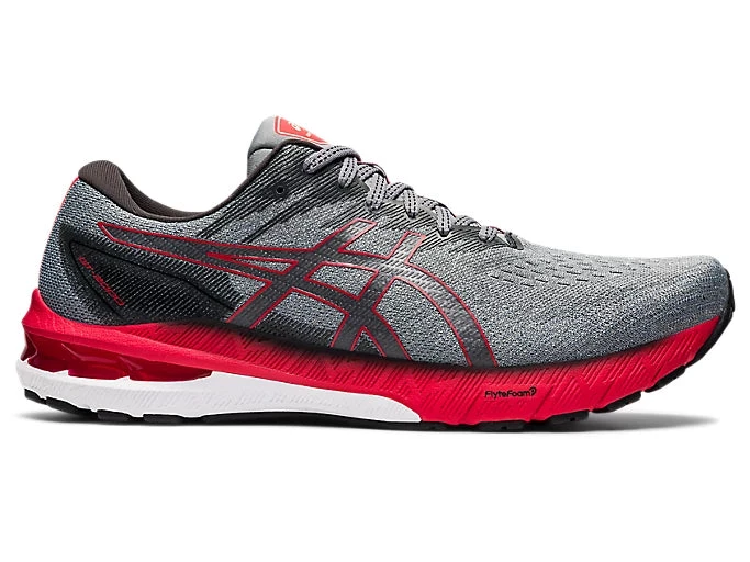 Asics Men's GT-2000 10 (020 - Mid Grey/Electric Red) 3 Asics Men's GT-2000 10 (020 - Mid Grey/Electric Red)