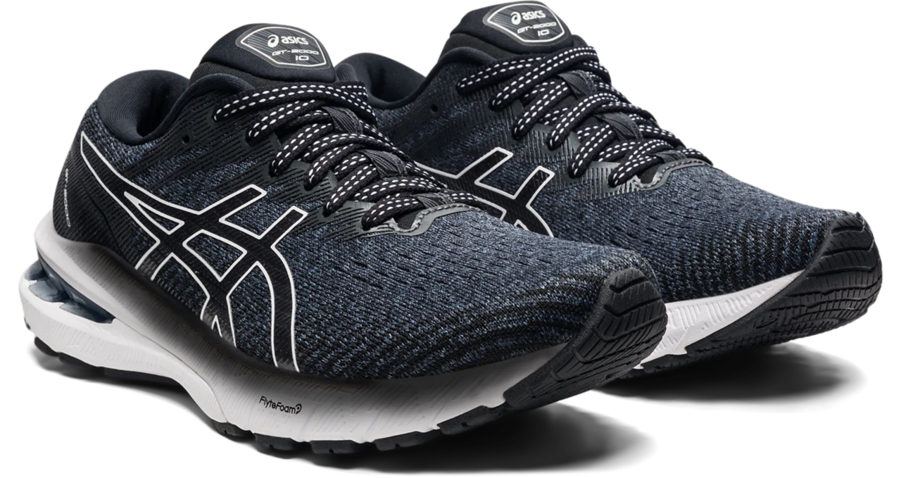 Asics Women’s GT-2000 10 (002 - Black/White) 5 Asics Women’s GT-2000 10 (002 - Black/White) - Image 3