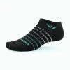 Swiftwick ASPIRE ZERO Running Sock (Stripe Black Aqua)