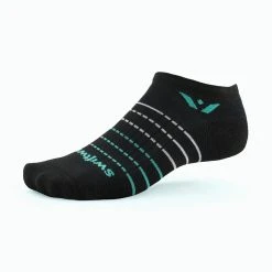 Swiftwick ASPIRE ZERO Running Sock (Stripe Black Aqua)