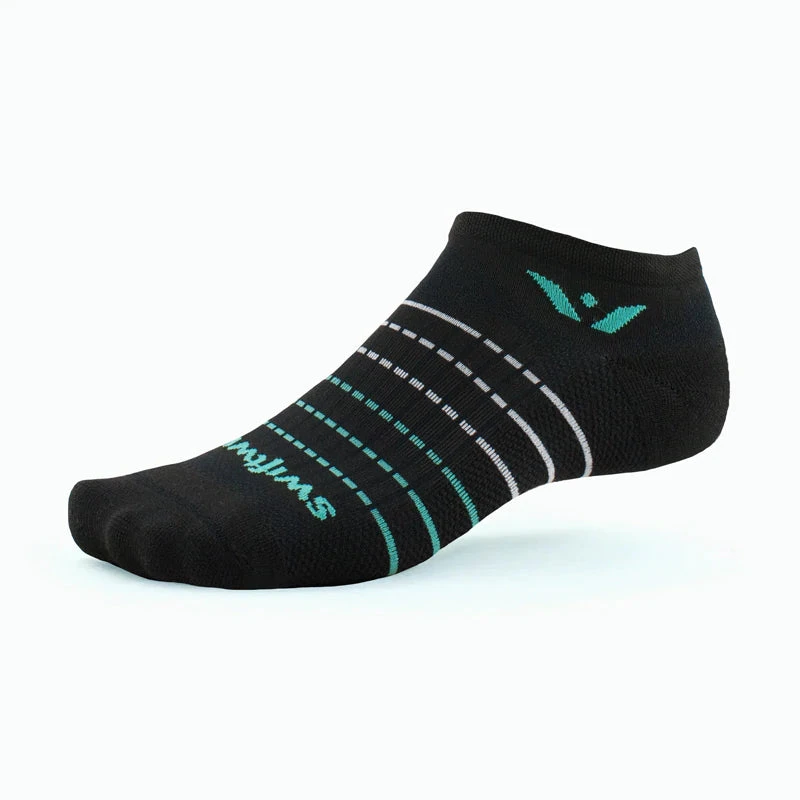 Swiftwick ASPIRE ZERO Running Sock (Stripe Black Aqua) 3 Swiftwick ASPIRE ZERO Running Sock (Stripe Black Aqua)