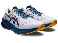 Asics Men’s Novablast 3 (100 - White/Deep Ocean) -Swiftwick Shop A8F2A870 B42E 41B2 BCC7 70B2D9BE9C79 1024x768