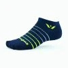 Swiftwick ASPIRE ZERO Running Sock (Stripe Navy Neon Yellow)