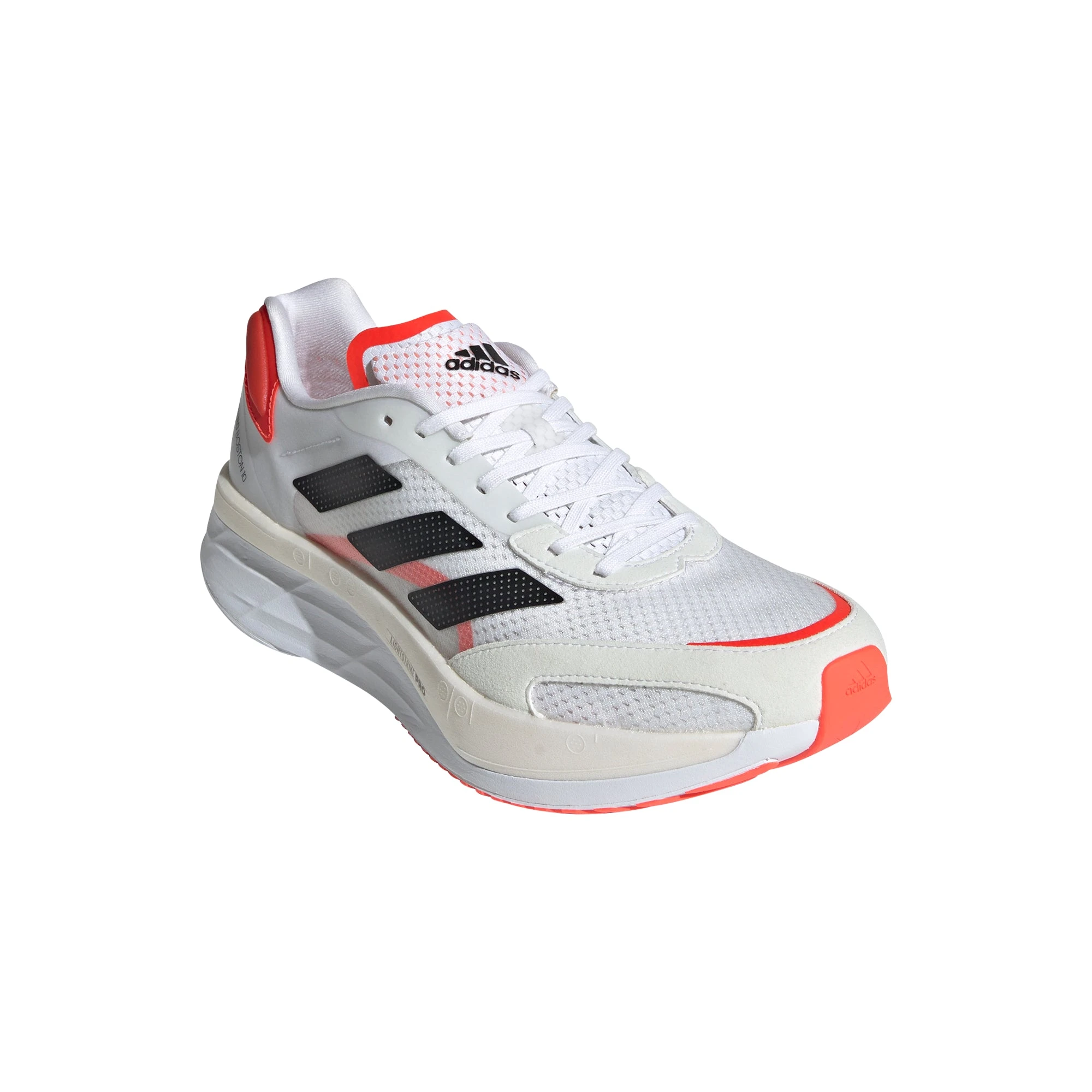 ADIDAS Men's Adizero Boston 10 (White/Core Black/Solar Red) 5 ADIDAS Men's Adizero Boston 10 (White/Core Black/Solar Red) - Image 3
