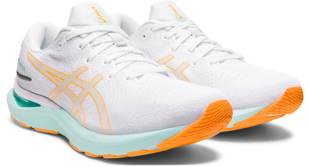Asics Women's Gel-Cumulus 24 (100 - White/Orange Pop) 5 Asics Women's Gel-Cumulus 24 (100 - White/Orange Pop) - Image 3