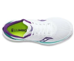 Saucony Women's Kinvara 12 "Hot Streak" (116 - White/Jade) -Swiftwick Shop S10619 116 3 2400x1980