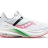 Saucony Women’s Tempus (86 - White/VIZI Pink) -Swiftwick Shop S10720 86 1 2400x1980