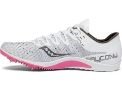 Saucony Women's Endorphin 2 (4 - White/Pink) -Swiftwick Shop S19046 4 21 640x480