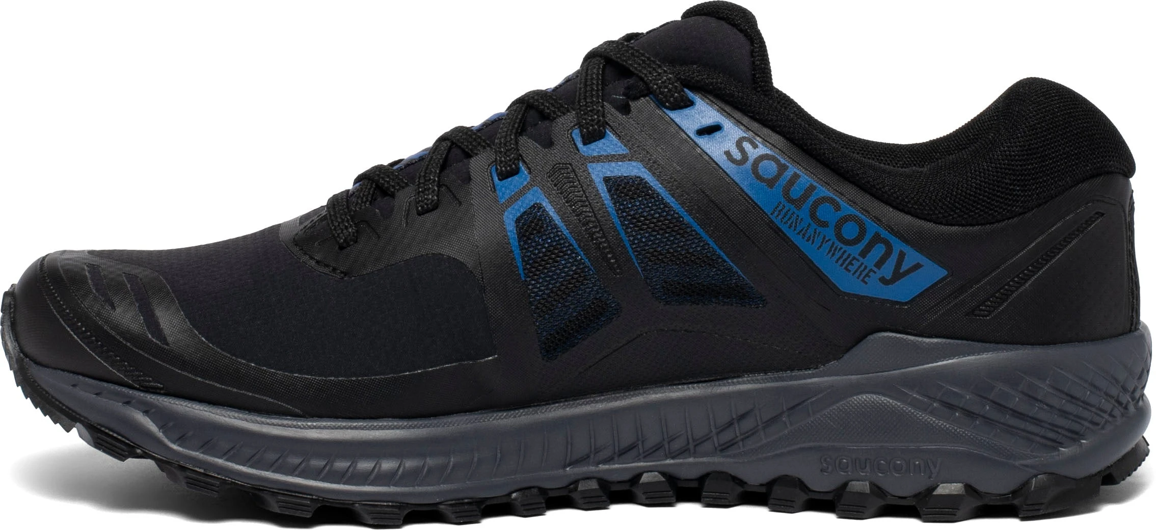 Saucony Men's Peregrine ICE+ (2 - Black/Blue) 4 Saucony Men's Peregrine ICE+ (2 - Black/Blue) - Image 2