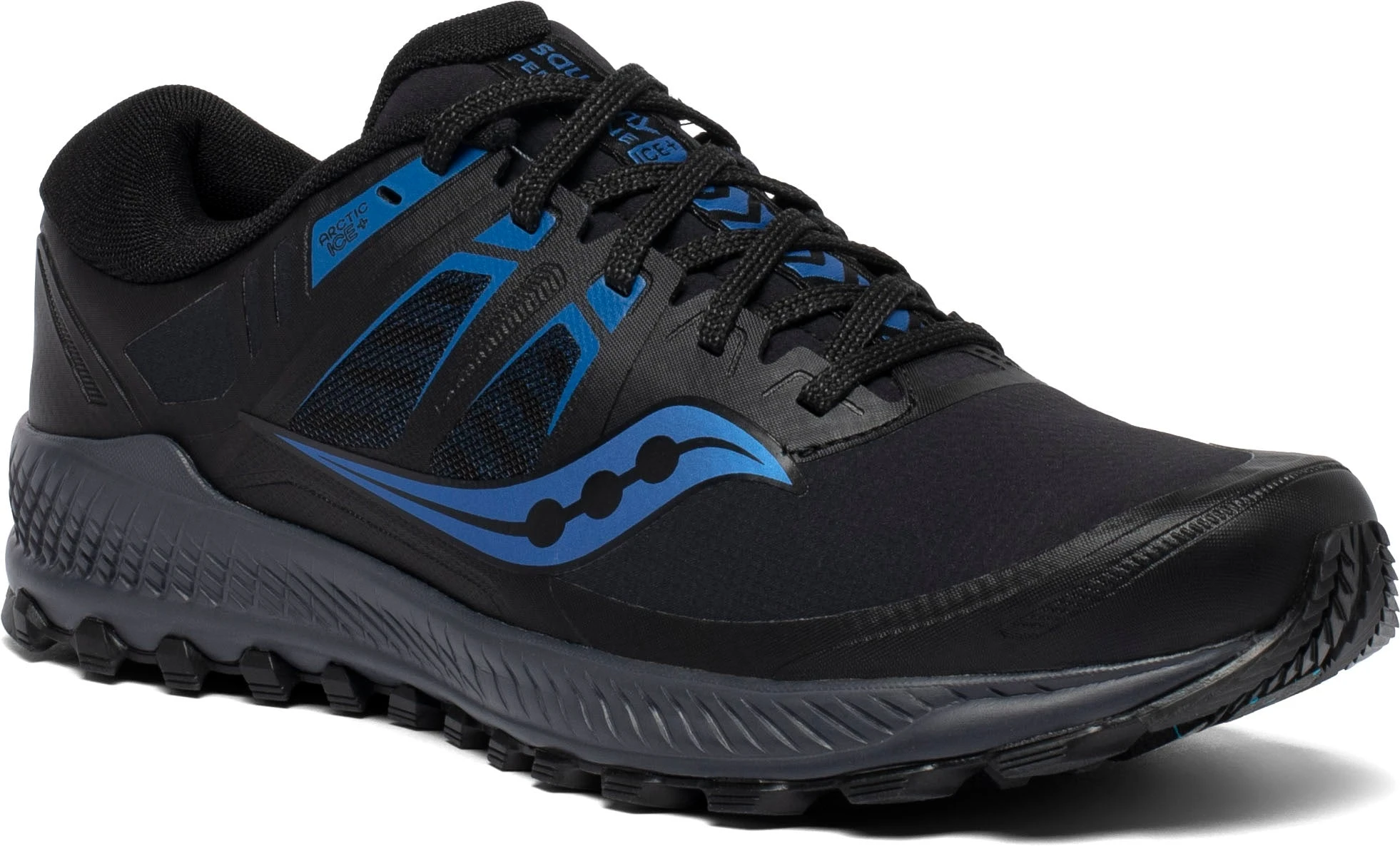 Saucony Men's Peregrine ICE+ (2 - Black/Blue) 5 Saucony Men's Peregrine ICE+ (2 - Black/Blue) - Image 3