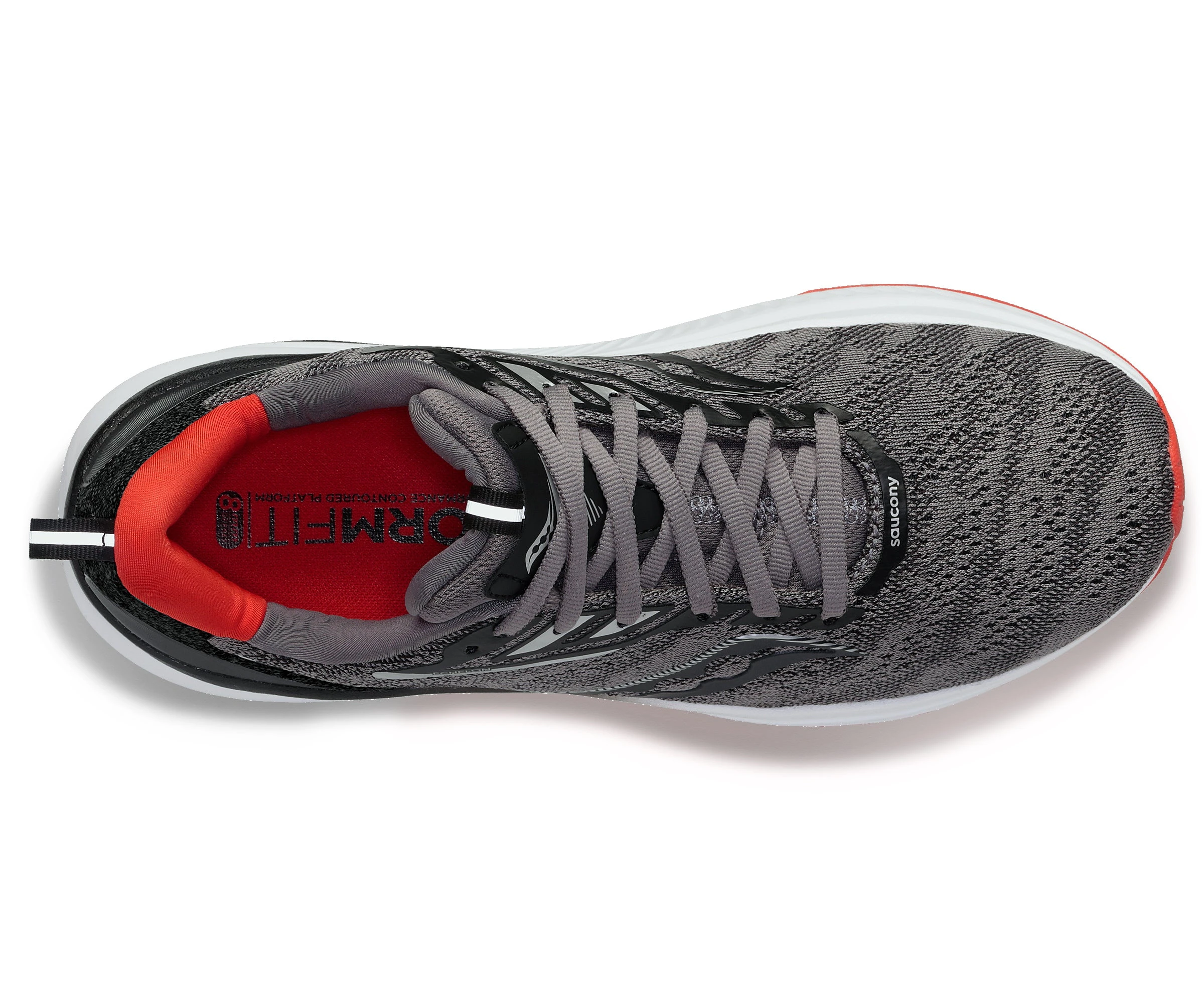 Saucony Men's Echelon 9 (20 - Charcoal/Red Sky) 6 Saucony Men's Echelon 9 (20 - Charcoal/Red Sky) - Image 4