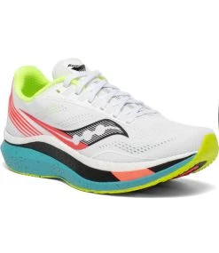 Saucony Women's Endorphin Pro (10 - White Mutant) -Swiftwick Shop WEndorphinProAngle 650x750
